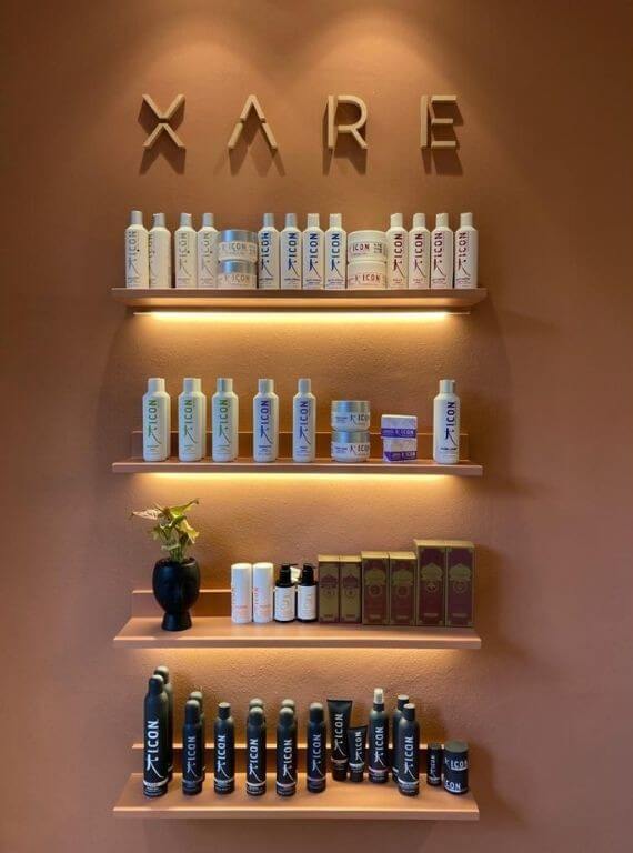 Productos profesionales a la venta en salón Xare